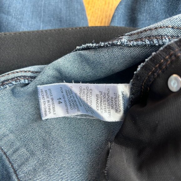 Democracy Ab Technology Stretch Straight Leg Slimming Tummy Control Jeans Sz 14 - Picture 11 of 11